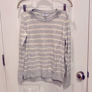 Gently Used White, Grey, & Silver Sweater